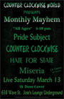 The Lounge Underground w/ Counter Clockwise, Hate For State & Miseria - Monterey, CA
